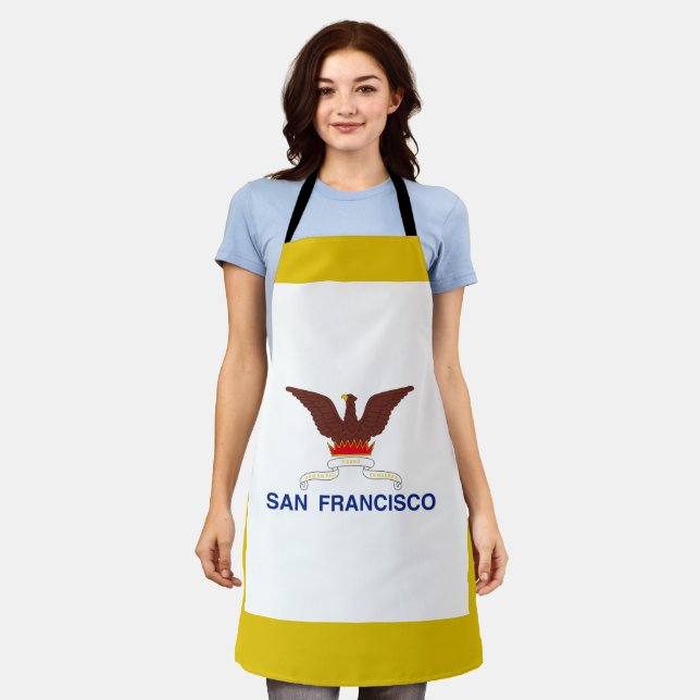 San Francisco City flag Apron (Worn)
