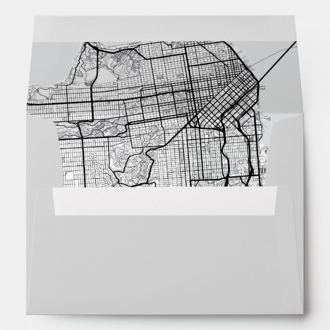 San Francisco City Map Envelope (Back (Bottom))