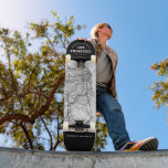 San Francisco City Map Skateboard<br><div class="desc">A unique map of the beautiful city of San Francisco,  California.  This skateboard features a street map of the city inside a black border on the top and bottom.   
A fun way to represent the city you love and reside in!</div>