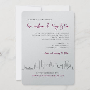 San Francisco City Skyline Wedding Invitation