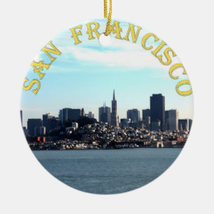 San Francisco City View from the Bay Ceramic Ornament