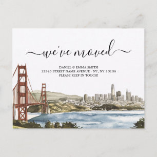 San Francisco CL New Address Moving Announcement Postcard