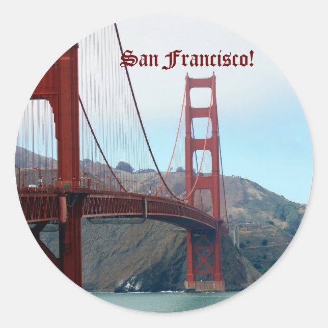 San Francisco Classic Round Sticker (Front)
