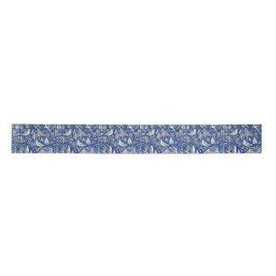 San Francisco Coastal Cityscape in Navy & Gold Satin Ribbon