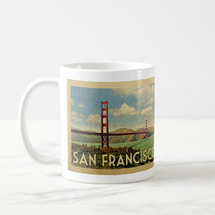 San Francisco Coffee Mug Golden Gate Bridge Retro