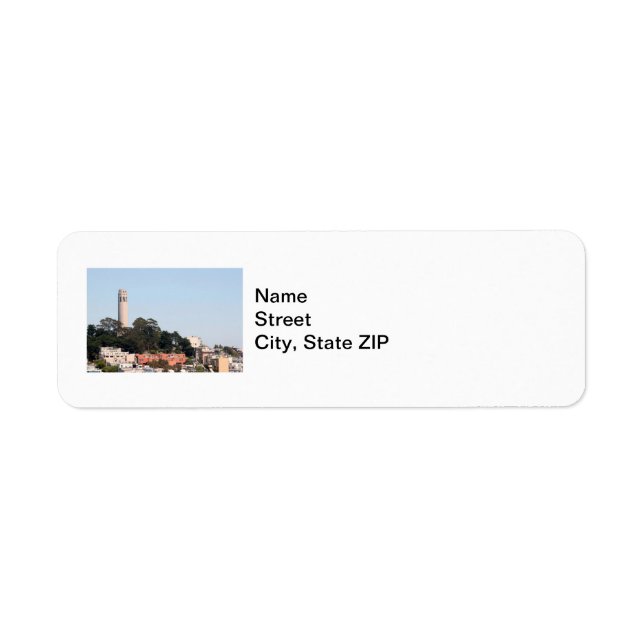 San Francisco Coit Tower Return Address Label (Front)