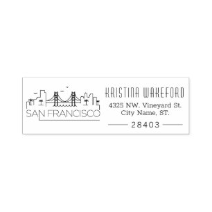 San Francisco Custom Address Self-inking Stamp