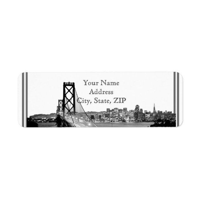 San Francisco Destination Return Address Label (Front)