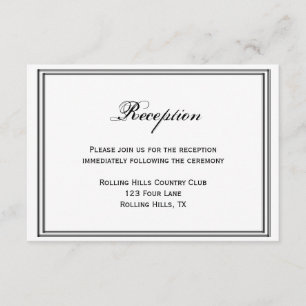 San Francisco Destination Wedding Reception Enclosure Card