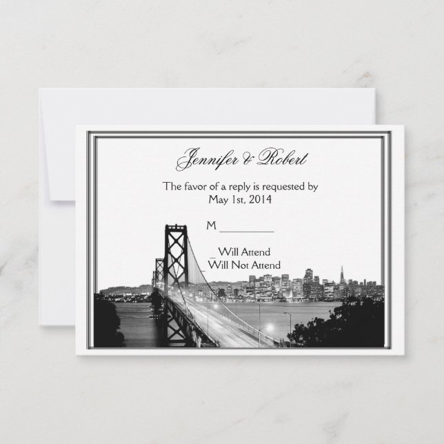 San Francisco Destination Wedding Response Card (Front)