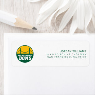 San Francisco Dons Return Address Label