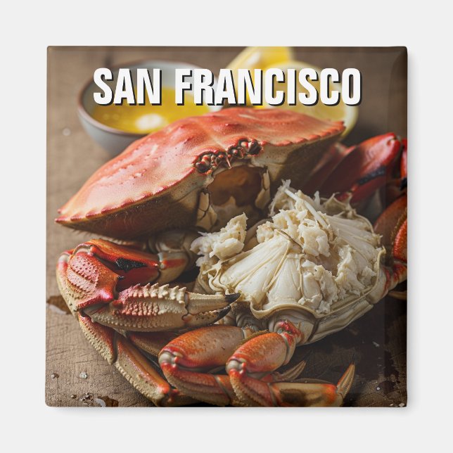 San Francisco Dungeness Crab Magnet (Front)