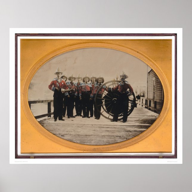 San Francisco Fire Brigade on Meiggs Wharf (40090) Poster (Front)