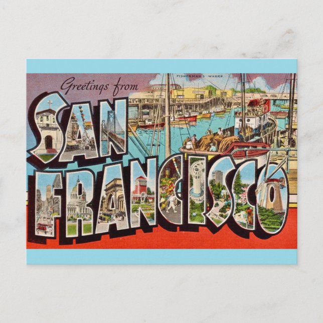 San Francisco Fisherman's Wharf Postcard (Front)