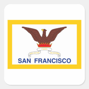 San Francisco Flag Square Sticker