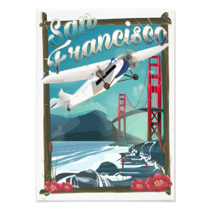 San Francisco Flight travel poster