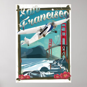 San Francisco Flight travel poster