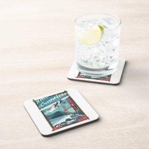 San Francisco Flight travel poster Coaster