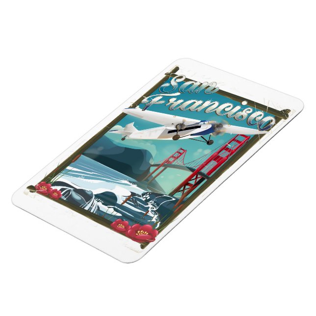 San Francisco Flight travel poster Magnet (Left Side)