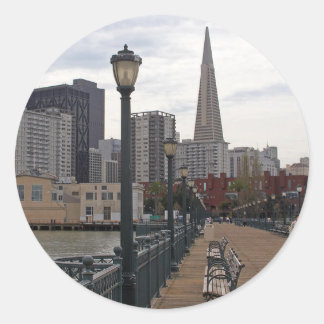 San Francisco from Pier 39 Classic Round Sticker