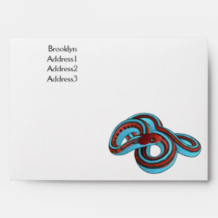 San Francisco garter snake cartoon illustration Envelope