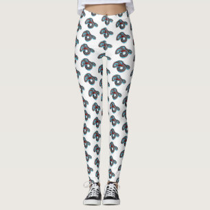 San Francisco garter snake cartoon illustration Leggings