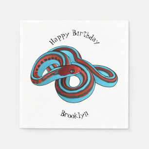 San Francisco garter snake cartoon illustration Napkin