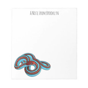 San Francisco garter snake cartoon illustration Notepad