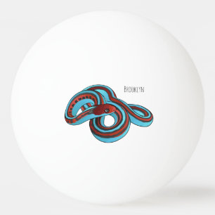 San Francisco garter snake cartoon illustration Ping Pong Ball