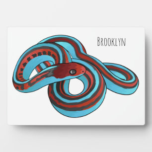 San Francisco garter snake cartoon illustration Plaque