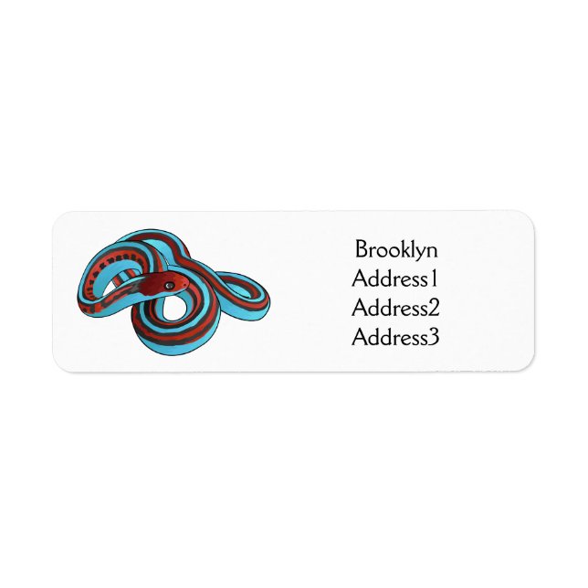San Francisco garter snake cartoon illustration  Return Address Label (Front)