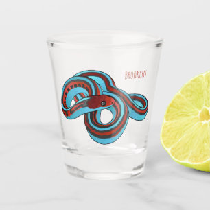 San Francisco garter snake cartoon illustration Shot Glass