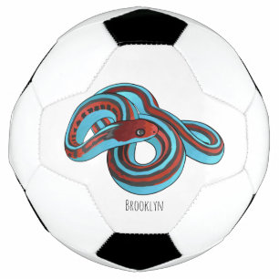 San Francisco garter snake cartoon illustration Soccer Ball