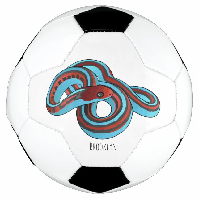 San Francisco garter snake cartoon illustration  Soccer Ball (Front)