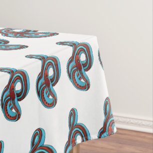 San Francisco garter snake cartoon illustration Tablecloth