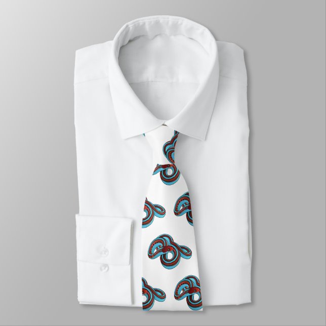 San Francisco garter snake cartoon illustration Tie (Tied)