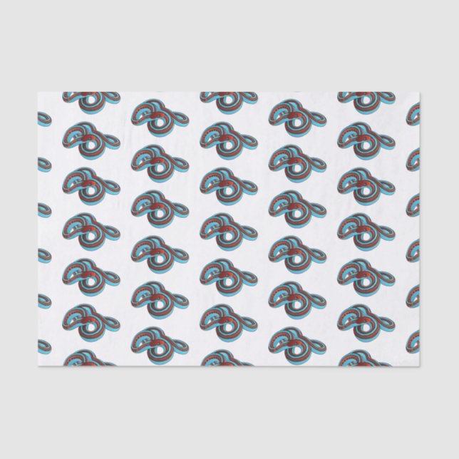San Francisco garter snake cartoon illustration Tissue Paper (Front)