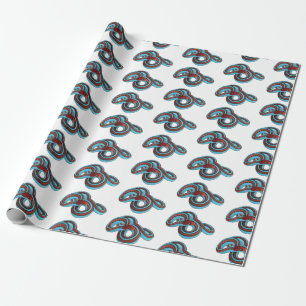 San Francisco garter snake cartoon illustration  Wrapping Paper