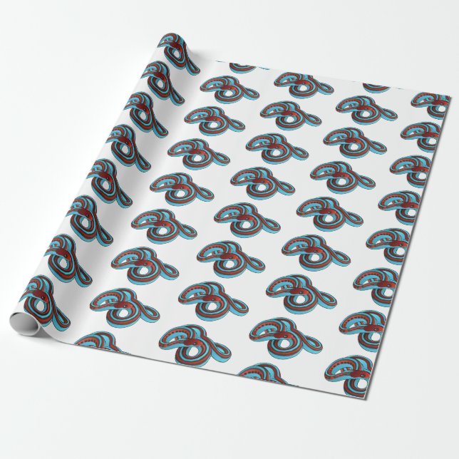 San Francisco garter snake cartoon illustration  Wrapping Paper (Unrolled)