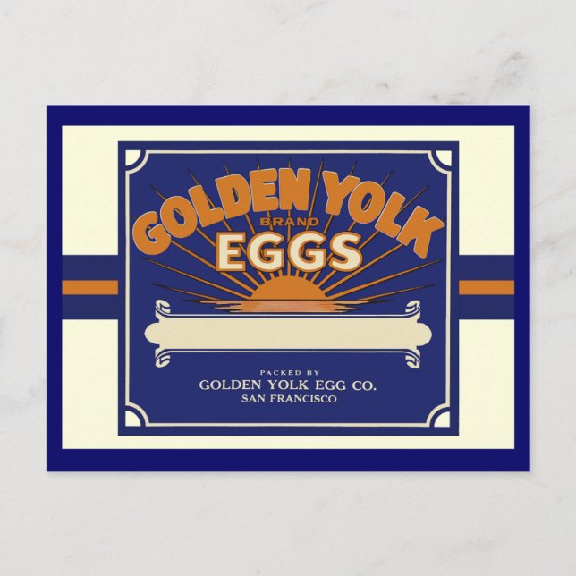 San Francisco Golden Egg Yolks Postcard (Front)