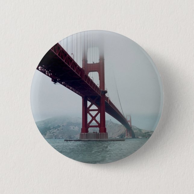 San Francisco Golden Gate Bridge 6 Cm Round Badge (Front)