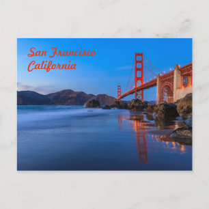 San Francisco Golden Gate Bridge at sunset Postcard