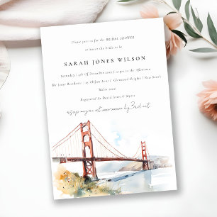 San Francisco Golden Gate Bridge Bridal Shower Invitation