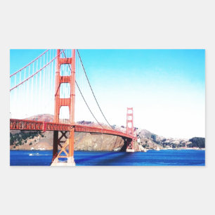 San Francisco Golden Gate Bridge California Rectangular Sticker