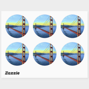 San Francisco - GOLDEN GATE - Bridge Classic Round Sticker