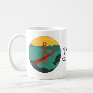 San Francisco - Golden Gate Bridge/ customize name Coffee Mug
