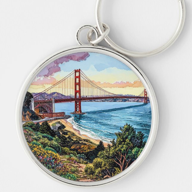San Francisco Golden Gate Bridge Key Ring (Front)