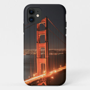San Francisco Golden Gate Bridge Lit Up At Night iPhone 11 Case