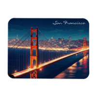 San Francisco Golden Gate Bridge Night postcard