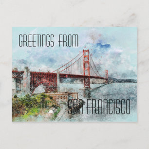 San Francisco Golden Gate Bridge Postcard
